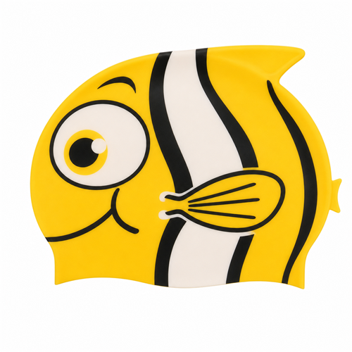 Swim Cap SSA-CAP-009-BK-WT-YL